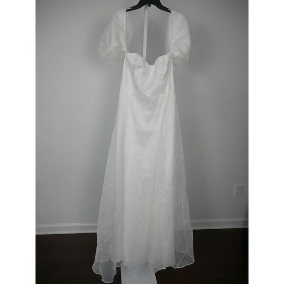 Lulu's White Bustier Off-The-Shoulder Maxi Dress S/M - Picture 3 of 8